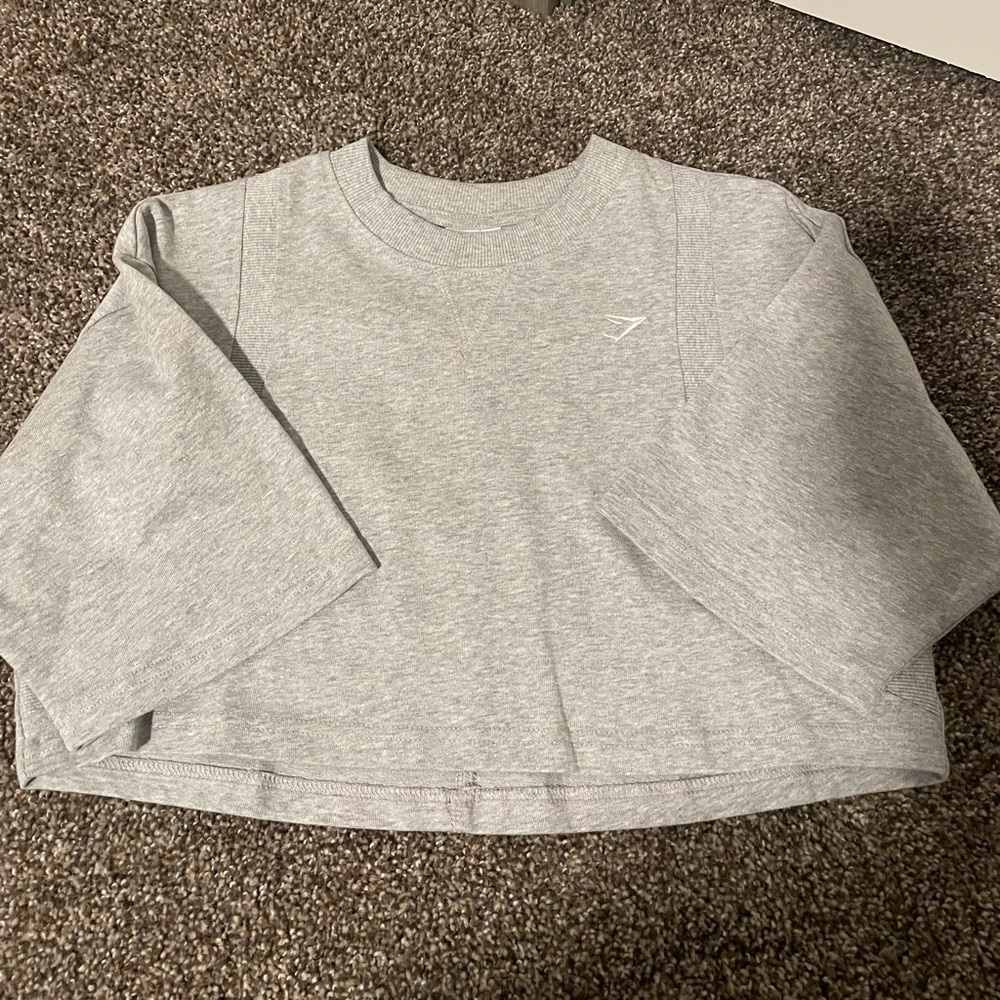 Grey Gymshark crop top
